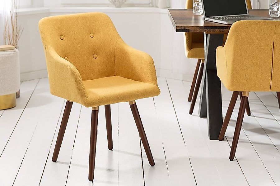 riess-ambiente Polsterstuhl SCANDINAVIA MEISTERSTÜCK senfgelb / günstig online kaufen