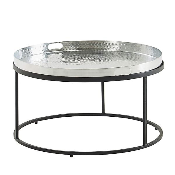 FINEBUY Couchtisch FB41458 (62x62x36 cm Silber, günstig online kaufen