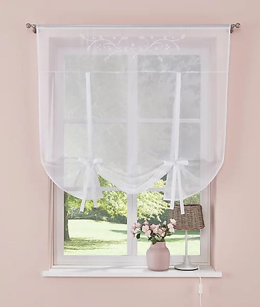 Home affaire Gardine »Lulu« Stangendurchzug 1 Stk. tlg. transparent, Voile günstig online kaufen