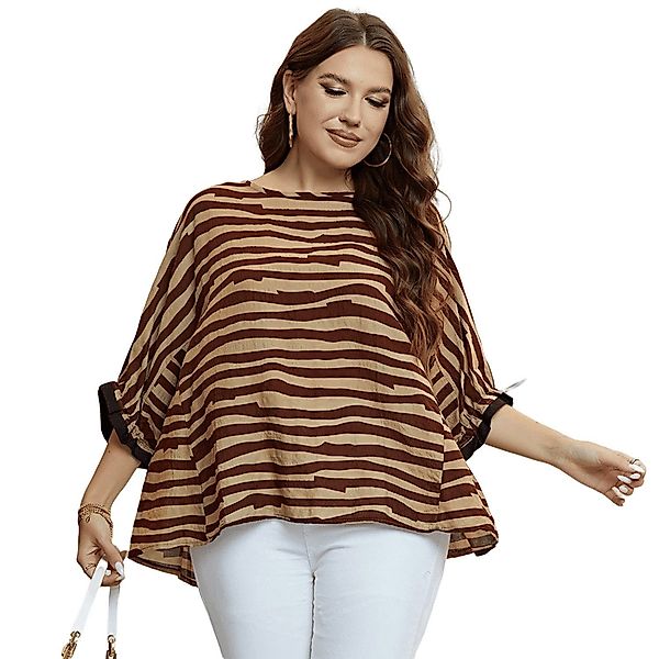 YRIIOMO T-Shirt Elegante Damenbluse mit Zebramuster, günstig online kaufen