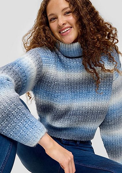 QS Longpullover Strickpullover Weicher Strickpullover mit Rollkragen günstig online kaufen