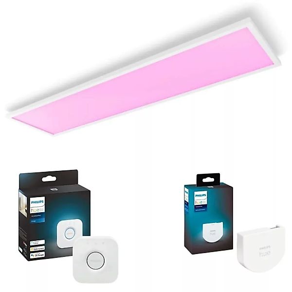 Philips Hue Bluetooth White & Color Ambiance Panel Surimu in Weiß 60W 4150l günstig online kaufen