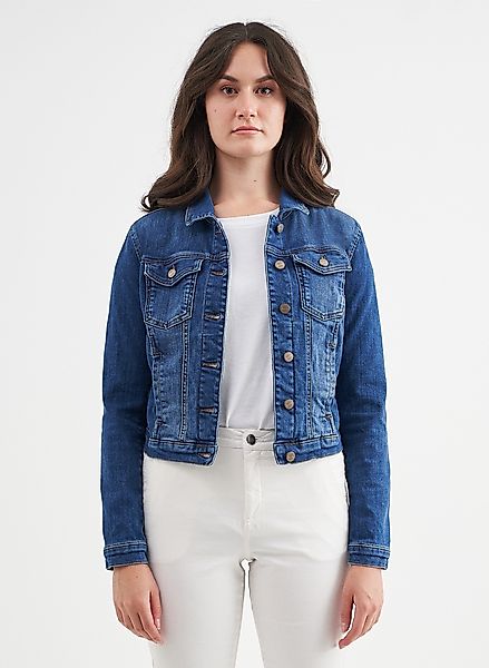 Jenna - Denim Jeans Jacke Regular Aus Bio Baumwolle günstig online kaufen