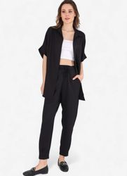 fashionshowcase Schlupfhose Schlupfhose Damen Hose Leinenoptik günstig online kaufen