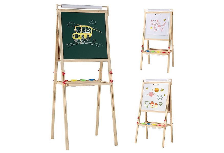 COSTWAY Standtafel, magnetischer Kinder Kreidetafel, höhenverstellbar günstig online kaufen