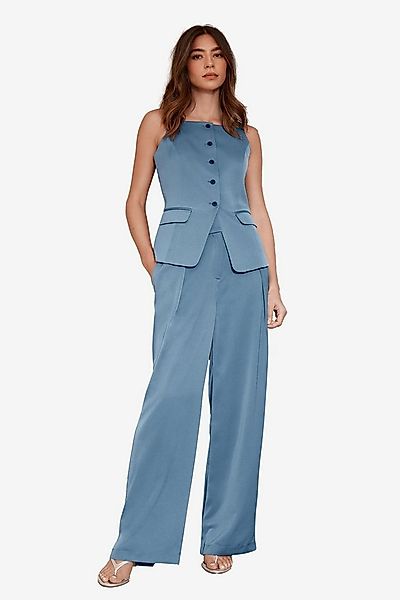 Next Anzugweste Satinweste mit Knopfleiste und eckigem Ausschnitt (1-tlg) günstig online kaufen