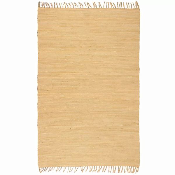 Handgewebter Chindi-teppich Baumwolle 200x290 Cm Beige günstig online kaufen