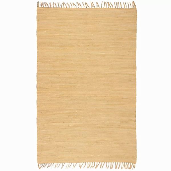 Handgewebter Chindi-teppich Baumwolle 200x290 Cm Beige günstig online kaufen