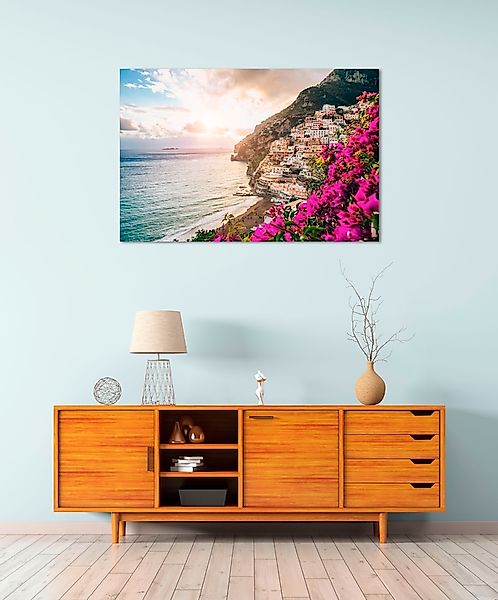 queence Acrylglasbild "Ella", Landschaft-Italien-Spanien-Pflanzen-Himmel-Me günstig online kaufen
