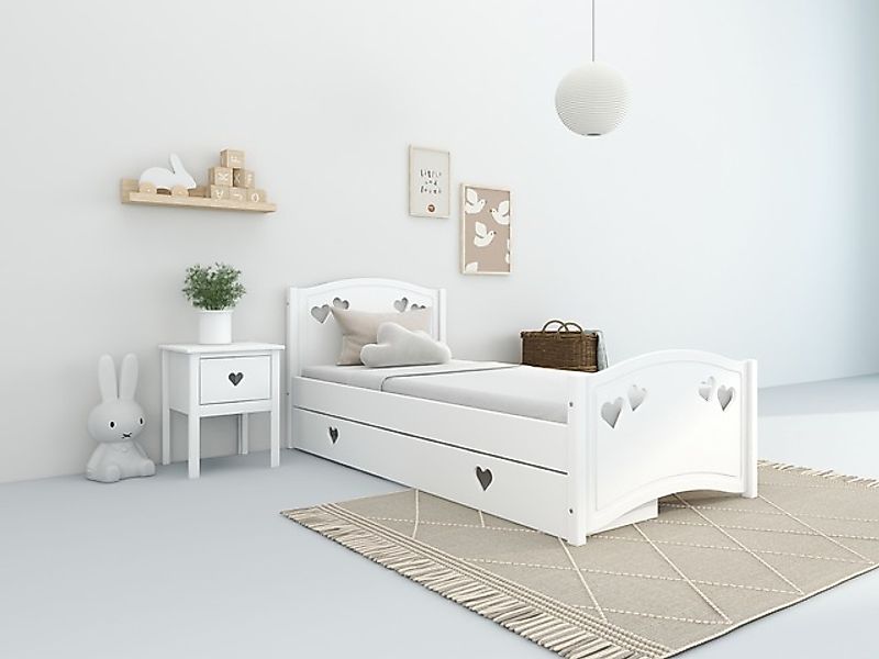 Lüttenhütt Jugendbett "Beeke, Kinderbett, mit Matratze + Schublade,", (4 tl günstig online kaufen