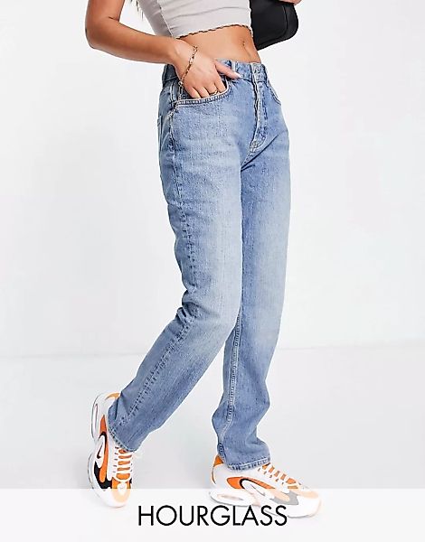 ASOS DESIGN Hourglass – Gerade geschnittene, bequeme Stretch-Jeans in mitte günstig online kaufen