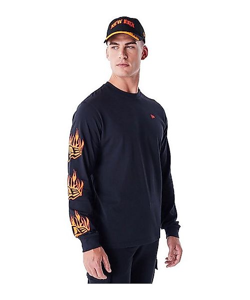 New Era T-Shirt New Era Ne Flag Flame Sweatshirt Langarm-Shirts Baumwolle günstig online kaufen