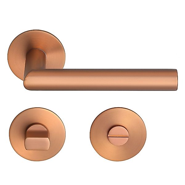 MeinTürgriff Drückergarnitur Toulouse Flachrosette Rosegold Türgriff günstig online kaufen