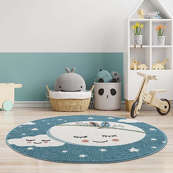 Carpet City Kinderteppich »Anime9383«, rund, 11 mm Höhe, Sternen-Teppich mi günstig online kaufen