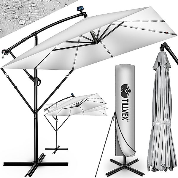 tillvex Sonnenschirm tillvex® Sonnenschirm LED Solar günstig online kaufen