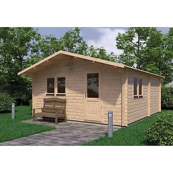 Alpholz Gartenhaus Satteldach Tauchimprägniert 500 cm x 642 cm günstig online kaufen