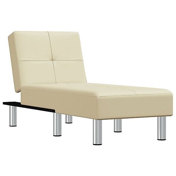 vidaXL Chaiselongue Chaiselongue Creme Kunstleder, 1 Teile günstig online kaufen