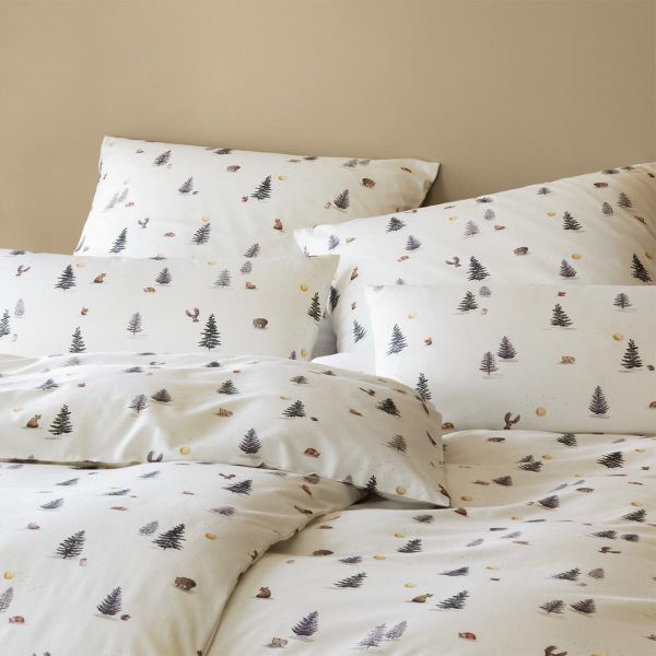 Elegante Bettwäsche Winterwald, Flanell, 1 teilig günstig online kaufen