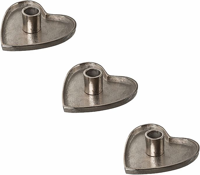 Creativ deco Kerzenhalter, (3 St.), in eleganter Herzform, 3er Set günstig online kaufen