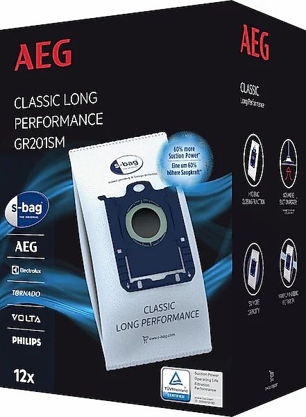 AEG Staubsaugerbeutel »GR201SM (12 Staubbeutel)«, 3l Füllmenge, 3D Seitenfa günstig online kaufen
