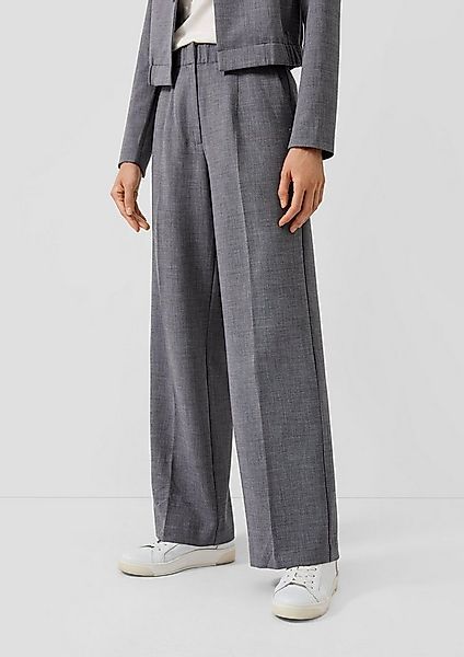 s.Oliver Chinos Hose Chambray-Hose mit Wide Leg und Elastikbund günstig online kaufen