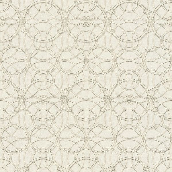 PROFHOME 370493-GU Barock Tapete Ornament schimmernd Creme Gold Weiß 7,035 günstig online kaufen