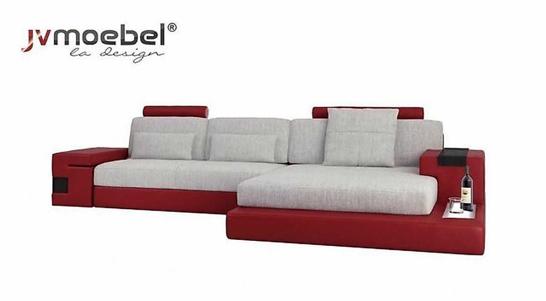 JVmoebel Ecksofa Grau L-Form Sofa Couch Polster Möbel Wohnzimmer Design, Ma günstig online kaufen