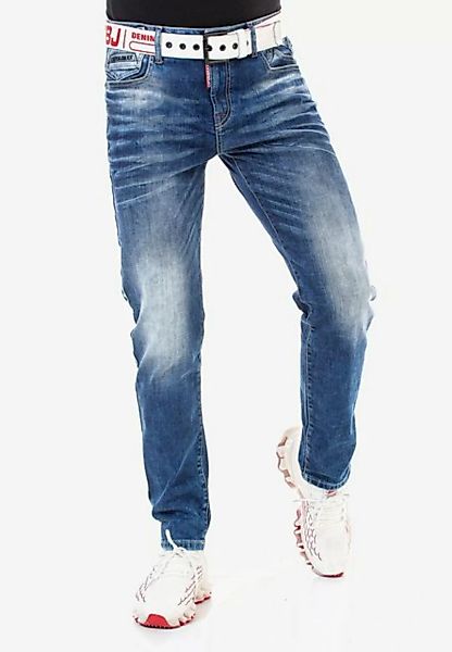 Cipo & Baxx Slim-fit-Jeans mit tollen Stickereien günstig online kaufen