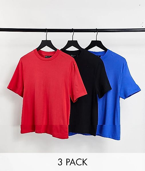 ASOS DESIGN – 3er-Pack T-Shirts-Mehrfarbig günstig online kaufen
