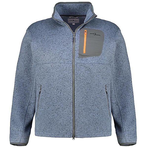 Blue Wave Strickfleecejacke, wasser-und windabweisend Farbe blau Größe: 5XL günstig online kaufen