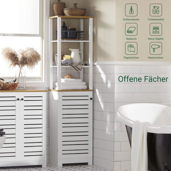 SoBuy Hochschrank BZR43 Badschrank Badregal mit günstig online kaufen
