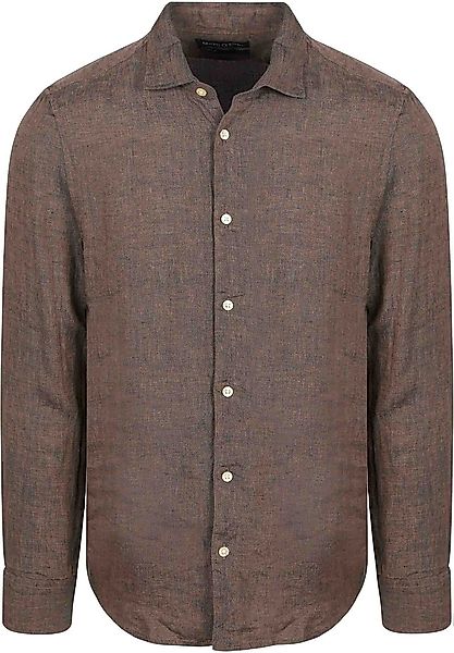 Marc O'Polo Hemd Leinen Braun - Größe XL günstig online kaufen