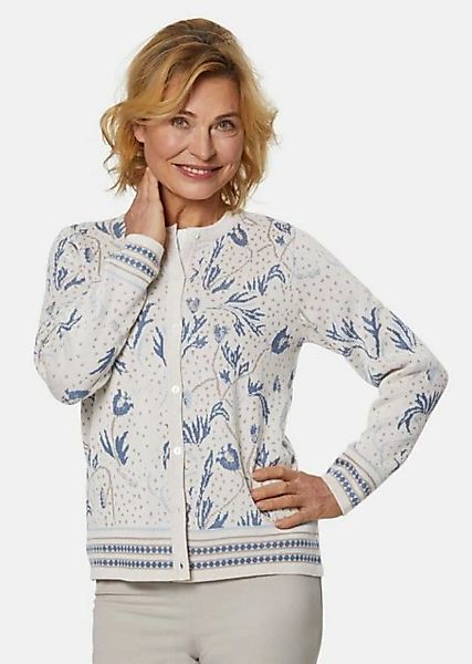 GOLDNER Strickjacke Kurzgröße: Jacquard-Cardigan günstig online kaufen