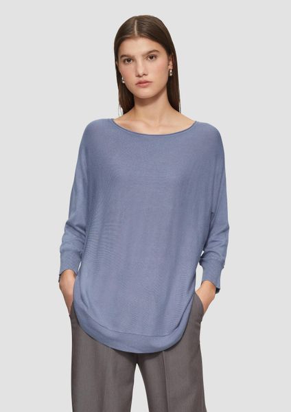 QS Longpullover Strickpullover Strickpullover mit Fledermausärmeln günstig online kaufen