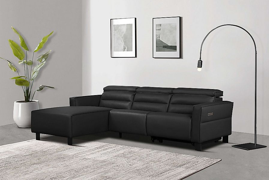 Places of Style Ecksofa "Carpari, L-Form, 263 cm, manuelle o. elektrische R günstig online kaufen