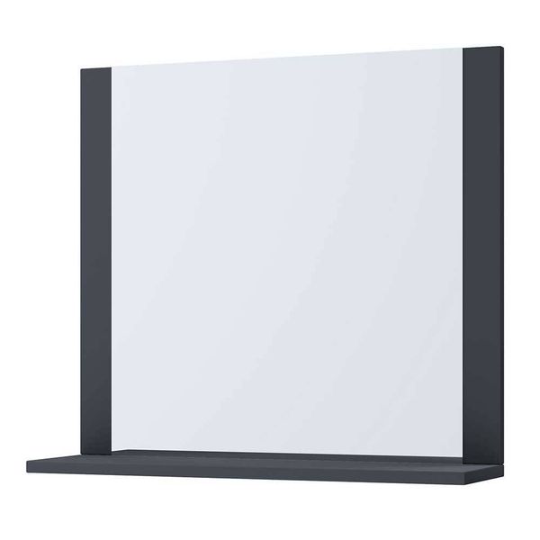 Badmöbel in Anthrazit mit Spiegel inklusive Keramikbecken (dreiteilig) günstig online kaufen