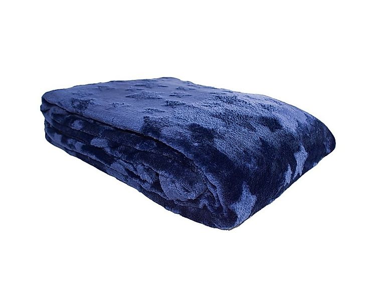 Wohndecke Couchdecke mit Herzen/Sternen 150 x 200 cm Flanell Wohndecke, Mar günstig online kaufen