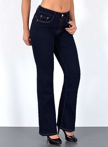 ESRA Bootcut-Jeans Bootcut Jeans Damen High Waist Stretch Wide Leg Jeans bi günstig online kaufen