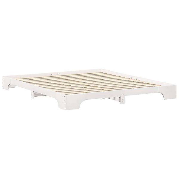 vidaXL Bett Bodenbettgestell Weiß 180 x günstig online kaufen