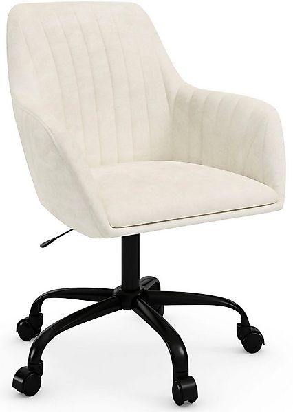 OTTO home Bürostuhl Perry2, eleganter Samtstuhl, schwarzes Drehkreuz,Polste günstig online kaufen