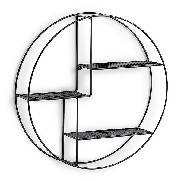 Zeller Wandregal Metall 55 cm x 12 cm Schwarz günstig online kaufen