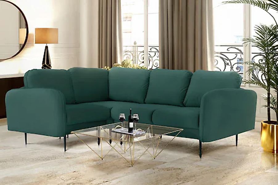 Home affaire Ecksofa »Skidi L-Form« mit losen Rückenkissen und Keder oben a günstig online kaufen