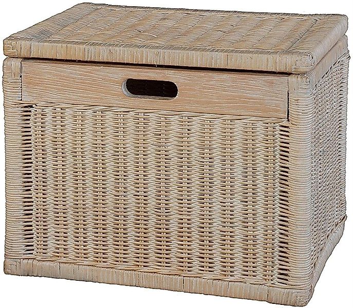 Krines Home Aufbewahrungskorb Hoher Korb mit Deckel Rattan geflochten Regal günstig online kaufen