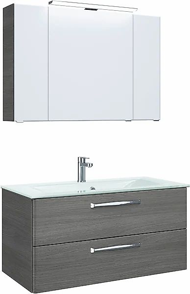 Saphir Badmöbel-Set »Trentino 2-teilig Glas-Waschtisch, Spiegelschrank mit günstig online kaufen