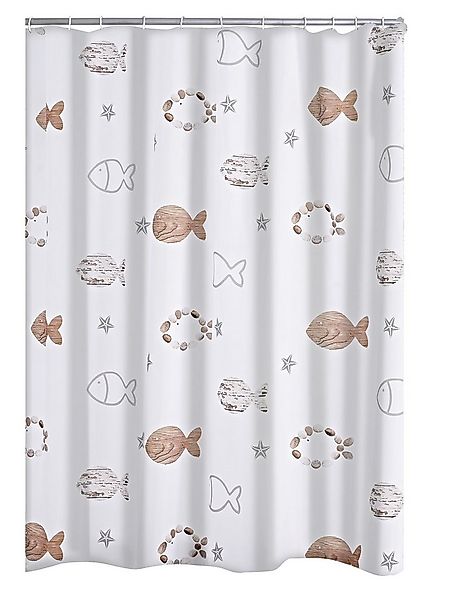 Ridder Duschvorhang Fishes beige Breite 180 cm günstig online kaufen