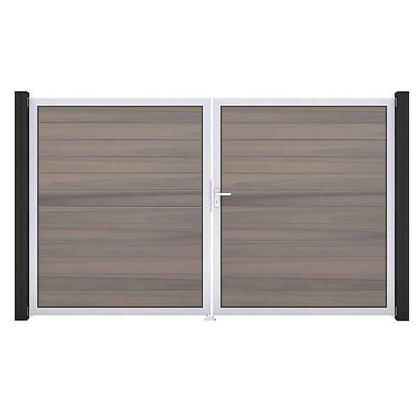 GroJa Solid Steckzaun Tor DIN Rechts EV1 Bi-Color co-extrudiert günstig online kaufen
