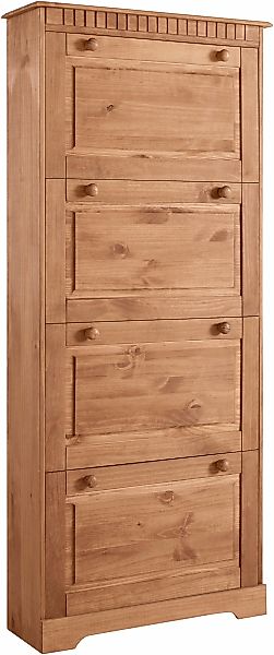 Home affaire Schuhschrank Lisa mit 4 Klappen, Höhe 172 cm, Breite 75 cm günstig online kaufen
