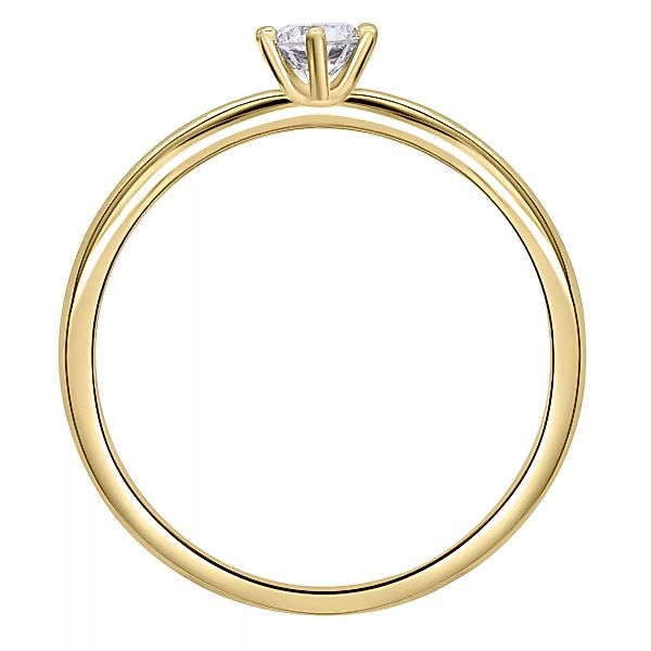 ONE ELEMENT Diamantring "0.1 ct Diamant Brillant Ring aus 750 Gelbgold", Da günstig online kaufen