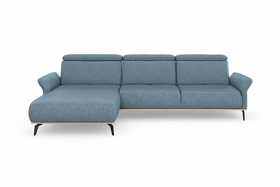 PLACES OF STYLE Ecksofa »Fjord L-Form« massiv, wahlweise mit Armlehnfunktio günstig online kaufen