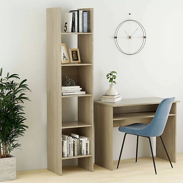 Bücherregal Sonoma-eiche 40x35x180 Cm Spanplatte günstig online kaufen